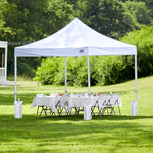 ABCCANOPY Canopy Weights Set of 4-150LBS Sand Bags for Pop up Tent, Weight Bags for Outdoor Gazebo, Trampoline, Pergola, White (Without Sand) - color: White, size: 150lbs