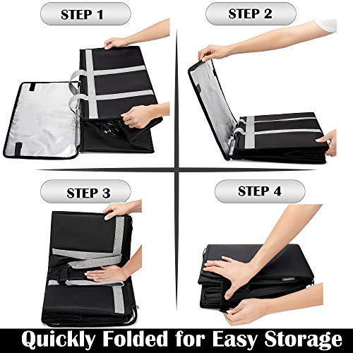 Insulated Delivery Bag Carrier Large 22"x10"x10" Commercial Grade (Chafing Dish, Warming Tray, Grocery, Pizza, Casserole) - size: Large, style: Commercial Large