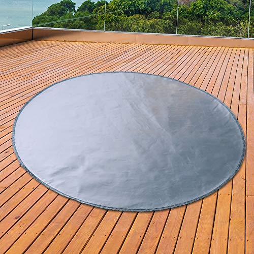 Fire Pit Mat, Round Grill Mat for Ground, Patio, Deck, Lawn, Outdoor or Campsite Protection Ember Mat Pad Silver (36‘’x36‘’) - size: 36‘’x36‘’