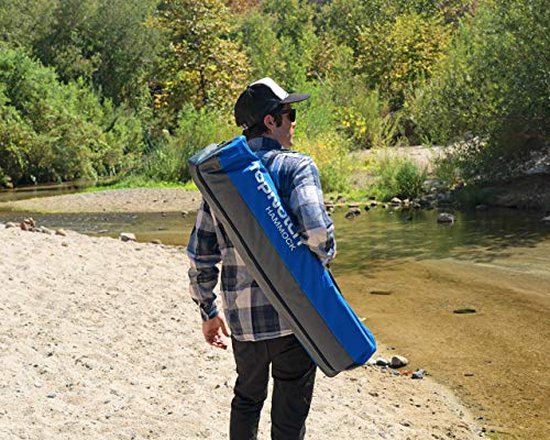 Mac Sports H900S-100 Topnotch Heavy Duty Multi-Use Outdoor Camping Portable Folding Hammock (Blue/Gray) - color: Blue/Gray, style: No Canopy