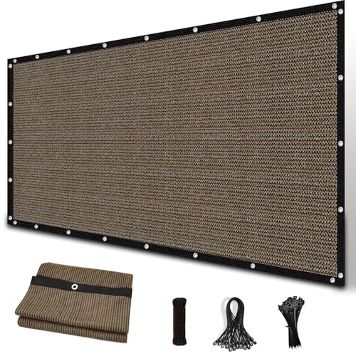 Amagenix 90% Sun Shade Cloth with Grommets, 8' x 10' Pergola Replacement Shade Cover Canopy Privacy Screen for Outdoor Patio Garden, Mocha (We Customized) - color: Mocha, size: 0 8 x 1 0 FT