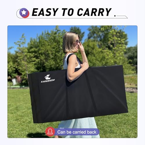 4x2 Ft Cornhole Boards Set, Premium Regulation Size Cornhole Boards with 8 All-Weather Bean Bags, Carrying Case and Scoreboard - style: 4'x2' American Flag