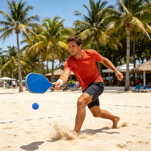 4pcs Outdoor Paddle Ball - 2.36 Inch Rubber Bouncing Balls for Beach Tennis and Backyard Play - High Bounce Reaction Training Accessories for Summer Pool Fun