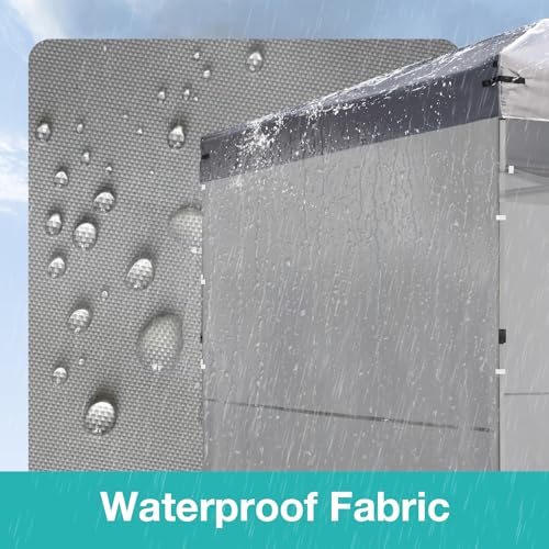 Canopy Sidewalls for 10x10,10x20 Pop up Canopy Party Tent, UV Protection and Waterproof for Outdoor Event Tents, Vendor Booths, for Backyard, Patio, Camping (3 Sidewalls, Frame Not Included, Grey)