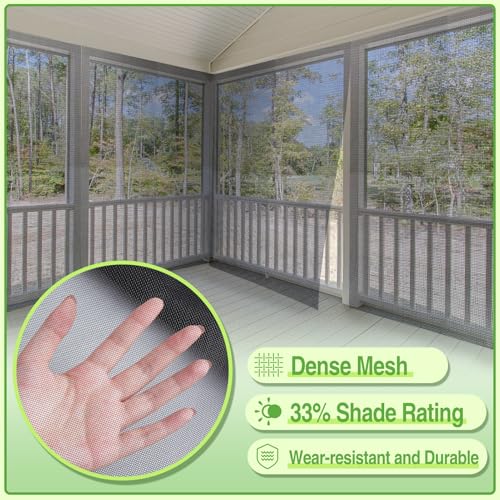 Stronger Garden Mesh Netting - 10 x 33 ft PP Nanocomposite Bird Net Barrier, Mosquito Netting Screen for Outdoor Plants Vegetables Patios Balconies Terraces, Shading Rate 33% (Black) - color: Black, size: 10x33 Ft