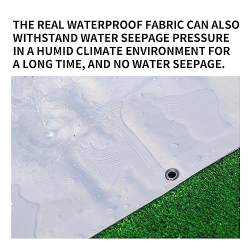 TARPAL 4'x6' White Tarp Waterproof 7.5 mil Medium Duty All Purpose Poly Tarps Cover Waterproof,Snow Proof UV Protection,Rip and Tear Proof,Poly Tarpaulin - color: White-7.5mil, size: 4x6 Feet-Finished size