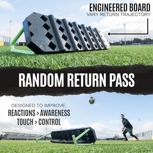 QuickPlay Replay Station 4-in-1 Soccer Rebounder Board - Portable Rebound Board for Backyard - Dual Surface, Dual Angle Soccer Passing Board for Passing & Reaction Skills - Soccer Training Equipment - style: Replay Station XL