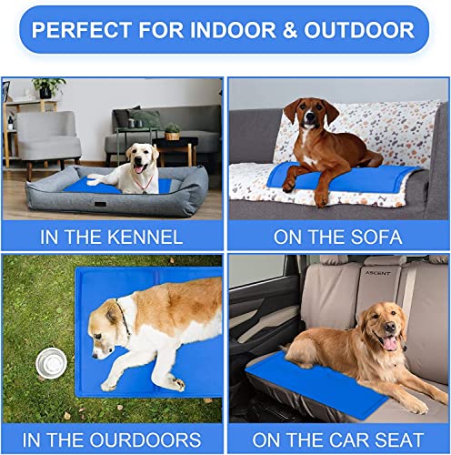 Dog Cooling Mat, Pressure Activated Pet Cooling Mat for Dogs and Cats, Non-Toxic Solid Self Cooling Gel Pad, No Water Electricity Or Refrigeration Needed - color: A