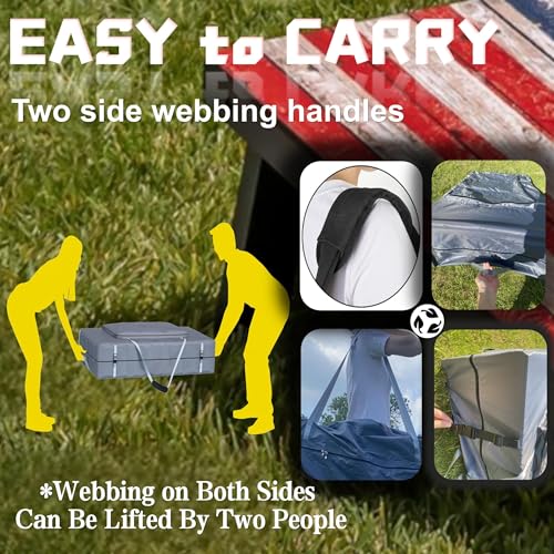 Cornhole Carrying Case Fits 4' x 2' Regulation Size Board,with Bean Bag Storage,600DHeavy-Duty Waterproof Cornhole Boards Bag - color: Grey