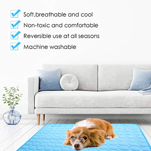 Dog Cooling Mat, Pet Cooling Pads for Dogs, Summer Cooling Bed for Cats, Portable Pet Cooling Cushion for Home or Outdoor - size: 40x28IN
