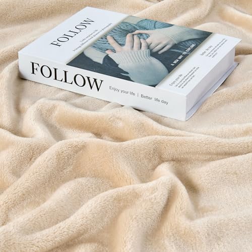 Edenleaf Big Oversized King Blanket, Extra Large Soft Blanket 120x120, California King Size for Whole Family, Bed, Sofa, Couch, Travel, Camping Khaki - color: Light Khaki