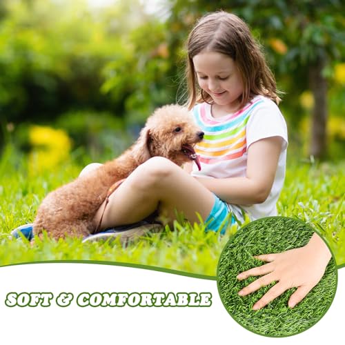 Artificial Grass Mat, Dog Grass Pee Pads, Fake Grass Pad for Pets Potty Training, Soft Grass Pad Rug, Grass Doormat with Drainage Holes, Pet Turf for Indoor Outdoor Use, Washable(19.7"*47.2") - size: 19.7"*47.2"