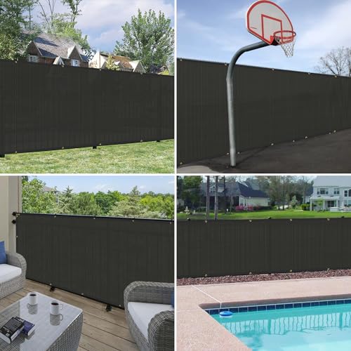 Windscreen4less 4' x 4' Privacy Fence Screen Heavy Duty Windscreen Fencing Mesh Fabric Shade Net Cover with Brass Grommtes for Outdoor Wall Garden Yard Pool Deck Black - color: Black, size: 4' x 4'