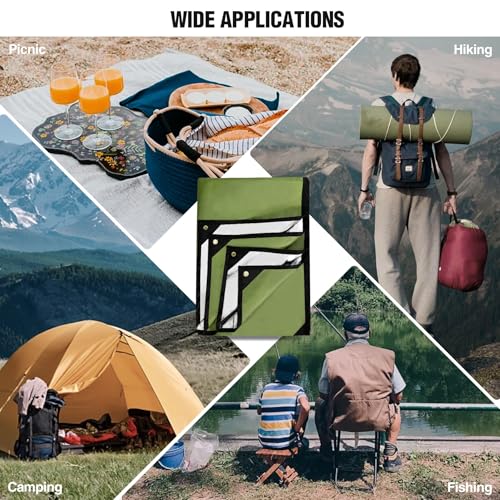 RedSwing 2-Pack Heavy Duty Survival Blanket, Waterproof Emergency Thermal Tarp, Multipurpose Reflective Insulated All Weather Blankets for Camping Hiking, Green,11.8 x 8.5 ft - color: 2-pack Green 142"x102"