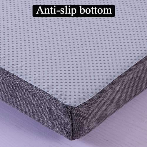 60x16 inch Dining Bench Cushion for Indoor Furniture Non-Slip Rectangle Window Seat Cushions, Gray - color: Gray, size: 60″x16″