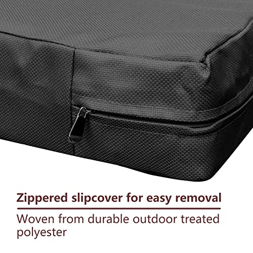Dog Bed Cover Replacement Washable. 30 "L X 20 "W X 3 "H Washable Removable Orthopedic, Cooling Gel and Memory Foam pet Bed Protector Cover, Cover only (Black) - color: Black, size: S(30" L × 20" W × 3" H)