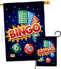 Bingo Garden House Flag Set Interests Game Bunco Night Dice Poker Hobbies Leisure Activity Decoration Banner Small Yard Gift Double-Sided, Made in USA