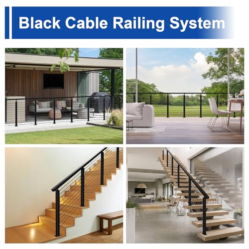 BLIKA 100 Pack 30 Degree Cable Railing Rubber Grommets for 1/8" 5/32" 3/16" Cables for Metal Cable Railing Posts, 30 Degree Angle Beveled Protector Sleeves, 1/8" Cable Railing Grommet, BL10-A - size: 30 Degree