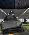 90% Black Shade Cloth,10ft x 16ft High Density Fabric Shade Sun Shade Cloth Shade Mesh Canopy Taped Edge with Grommets for Garden Patio, Vegetables, Chicken Coops and Plants Cover - color: Black, size: 10ft X 16ft