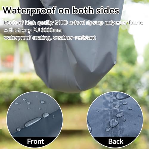 Hikeman Tent Footprint - Waterproof Camping Tarp, Heavy Duty Tent Floor Saver, Ultralight Ground Sheet Mat for Hiking, Backpacking, Hammock, Beach - Storage Bag Included(PU3000mm,140 * 210CM) - color: Updated-grey,140 * 210cm, size: Medium
