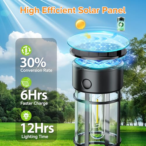 LETMY Solar Pathway Lights Outdoor, 8 Pack Solar Lights Outdoor Waterproof IP65, Bright Solar Garden Lights Outdoor, Auto On/Off Outdoor Solar Lights for Yard Walkway Driveway Landscape Garden Decor - color: Black, size: 8 PACK