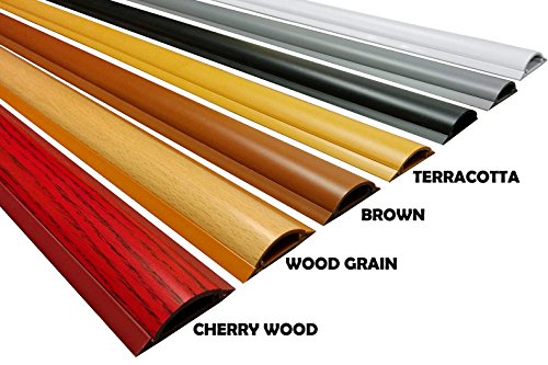 Electriduct Cable Shield Floor Cord Cover CSX-2 PVC Wire Protector 31 Inch - Brown (Pack of 2) - color: Brown, size: 31" - 2 Pack