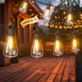 FOOMAN LED Outdoor String Lights, 500FT Outside Waterproof Hanging Patio Lights with 250+10 Shatterproof ST38 Edison Bulbs, 2700K Warm White, Dimmable Light for Back Yard Porch Party Gazebo Bistro - size: 500FT