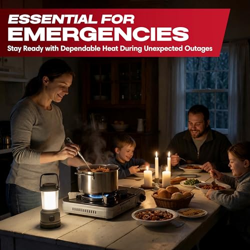 Chef Master 12,000 BTU Portable Butane Stove - Gas Burner for Camping & Outdoor Cooking - Countertop Cooktop with Carry Case, Wind Guard & Electronic Ignition - Portable Cooker & Burner Stove – 90235 - size: Stove Only