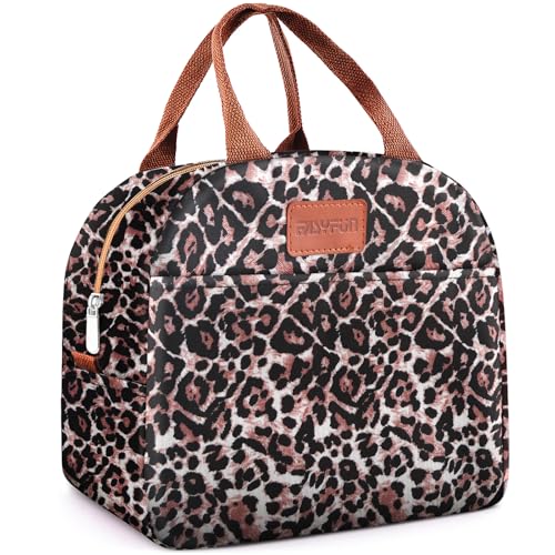 Lunch Bag for Women & Men Adult Insulated Lunch Box, Small Leakproof Cooler Food Lunch Containers Reusable High Capacity Lunch Tote Bags for Work, Travel, Outdoor (Black Panther) - color: Black Panther