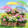 Garden Umbrellas for Plants Flowers, 4 Pack Plant Shade Umbrellas for Outdoor Plants Flowers, Plant Shade Umbrella with Stake for Potted Plants, 43.3" Height Large Plant Sun Shade Cover UV Protection - size: Enlarged 30-inch Canopy Diameter