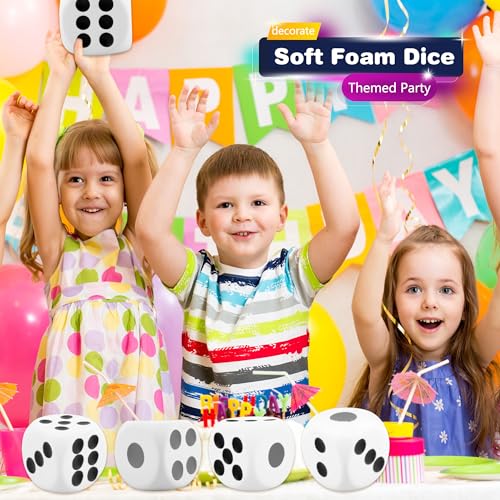 2 Pieces 6 Inches Large Foam Dice Set Giant Foam Dice Soft Dot Dice Toy for Family Educational Toys Parent Child Board Games Nights Casino Themed Party Decoration (Color Set 1) - color: Color Set 1