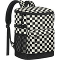 Tenot Cooler Backpack 33/40 Cans Backpack Coolers Insulated Leak Proof Soft Beach Cooler Bag for Men Women Ice Chest Backpack Camping Hiking Picnic Travel Cooler Lunch Backpack - color: Black Checkered, size: 33 Cans
