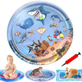 Cat Water Mat, 2025 Upgraded Thickened Anti-Scratch Leak Proof Cats Water Sensory Play Mat with Floating Fish, Pet Summer Cooling Pad, Interactive Cat Toys to Play for Indoor Cats (B)