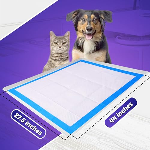 TidyFriend Dog Pee Pad Holder Tray Fits for 27.5” x 44” Wee Wee Pee Pads - Stable Grip, Raised Edges, Quick-Wipe Silicone Surface Dog Potty Tray Holder for Indoor Flooring Protection (White) - color: White