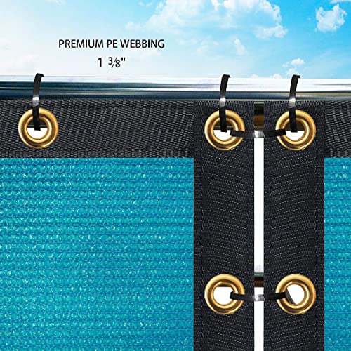 Houssity Turquoise 6' x 2' Fence Privacy Screen Cover Panel Shade Cloth Fabric for Chain Link Fence Patio Pool Driveway Walkway Construction Project Playground Outdoor Events - color: Turquoise, size: 6' x 2'