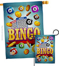 Bingo Win Night Garden House Flag Set Interests Game Bunco Dice Poker Hobbies Leisure Activity Decoration Banner Small Yard Gift Double-Sided, Made in USA