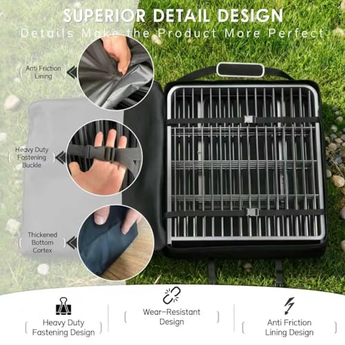 Dog Playpen Storage Bag, Fits 32" H 8 Panels and 9 Stakes, Heavy Duty Waterproof 1680D Oxford + Shockproof Pearl Cotton, Portable Dog Fence Bag for RV Trips and Camping, Only Bag