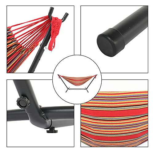 Camping Hammock with Stand, Portable Hammock with Stand, Outdoor Hammock Heavy Duty Hammock Bed 250lbs Capacity Travel Bed with Carrying Case for Backpacking, Travel, Beach, Backyard, Patio, Hiking - color: D