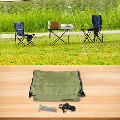 Windshield Privacy Screen For Outdoor Activities, Lightweight For Camping Windscreen With Storage Bag(green（no pole）)