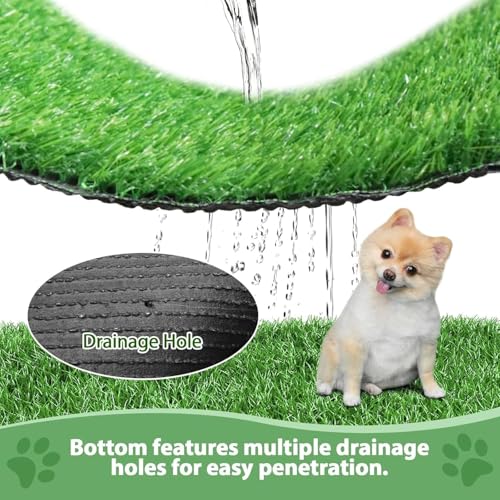 23.5 x 19.5 inches Artificial Grass Turf for Dogs, Fake Grass Potty Training Mat for Dogs, Puppy Turf Pee Pad on Indoor and Outdoor - size: 23.5 x 19.5 Inch (Pack of 1)