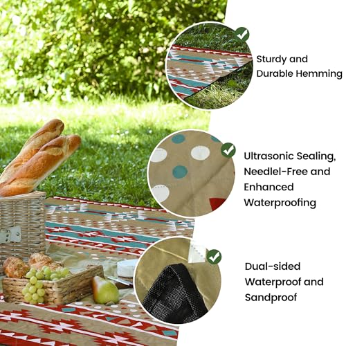 Dimatic Cute Picnic Blankets 78"x78" Extra Large Beach Blankets Waterproof Sand Proof Foldable Portable for Outdoor Family Camping - color: Tigers