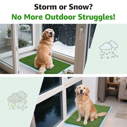 Artificial Pet Pee Grass Mat for Puppy, Pet Turf Fake Grass Replacement Pad for Dog Potty Training, Indoor and Outdoor (45"x35.4") - size: 45"x35.4"