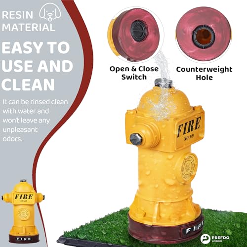 Potty Training Dog Fire Hydrant, Mini Fire Hydrant for Dogs to Pee On, Resin Puppy Pee Post, Potty Aid for Male Dog Indoor, Apartment,4.3" W x 9.4" H, Retro Yellow - color: Yellow