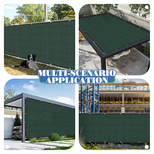 ECOOPTS 6'x2' Privacy Fence Screen Windscreen with Copper Grommets, Fit for Commercial Fence and Residential Garden Outdoor 90% UV Blockage, Cable Zip Ties Included (Green) - color: Green, size: 6'x2'