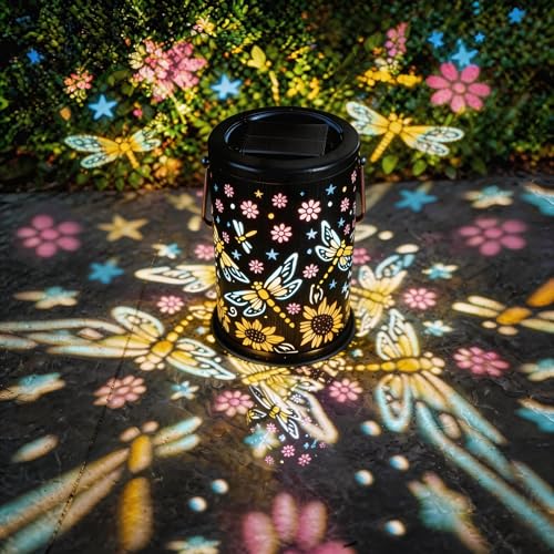 Solar Lanterns Outdoor Waterproof Solar Lights Outdoor Garden, Gifts for Women Mother's Day Mom Grandma, Hanging Solar Lights Dragonfly Garden Decor for Patio, Yard, Lawn, Porch, Backyard - style: Dragonfly
