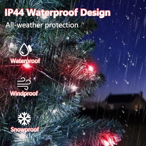 4-Pack 33FT 100 LED Fairy Lights Battery Operated with Remote Timer, Fairy Christmas String Lights for Bedroom Decor, Waterproof 8 Modes Twinkle Lights for Room Garden Party Wedding (Red and White) - color: Red&White, size: 4 Pack