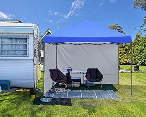 ABCCANOPY Easy Pop up Canopy Tent with 2 Sidewalls for Outdoor Sun Blocking or Rain Protection, 8x8, Royal Blue - color: Royal Blue, size: 8x8
