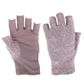 Lightweight Summer Fingerless Gloves Men Women UV Sun Protection Driving Cotton Gloves Nonslip Touchscreen Mittens - color: Cameo Brown