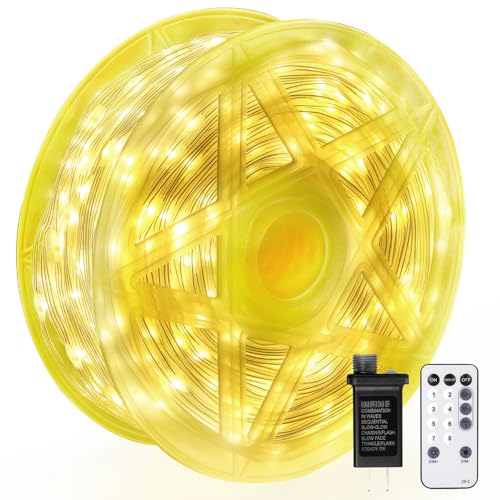 OGORI 262FT 1000LED Fairy Lights Outdoor, Warm White Fairy String Lights 8 Modes Remote & Timer, IP67 Waterproof Fairy Tree Lights for Bedroom, Wedding, DIY, Centerpiece, Christmas Decorations - color: Warm White, size: 262FT 1000LED