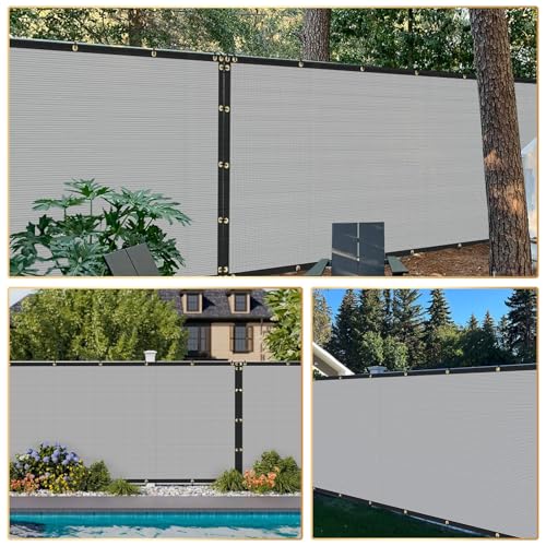 Privacy Fence Screen 8' x 1' Fencing Cover Heavy Duty Mesh Windscreen Cloth for Outdoor Garden Patio Backyard Chain Link Fence Gray - color: Gray, size: 8' x 1'